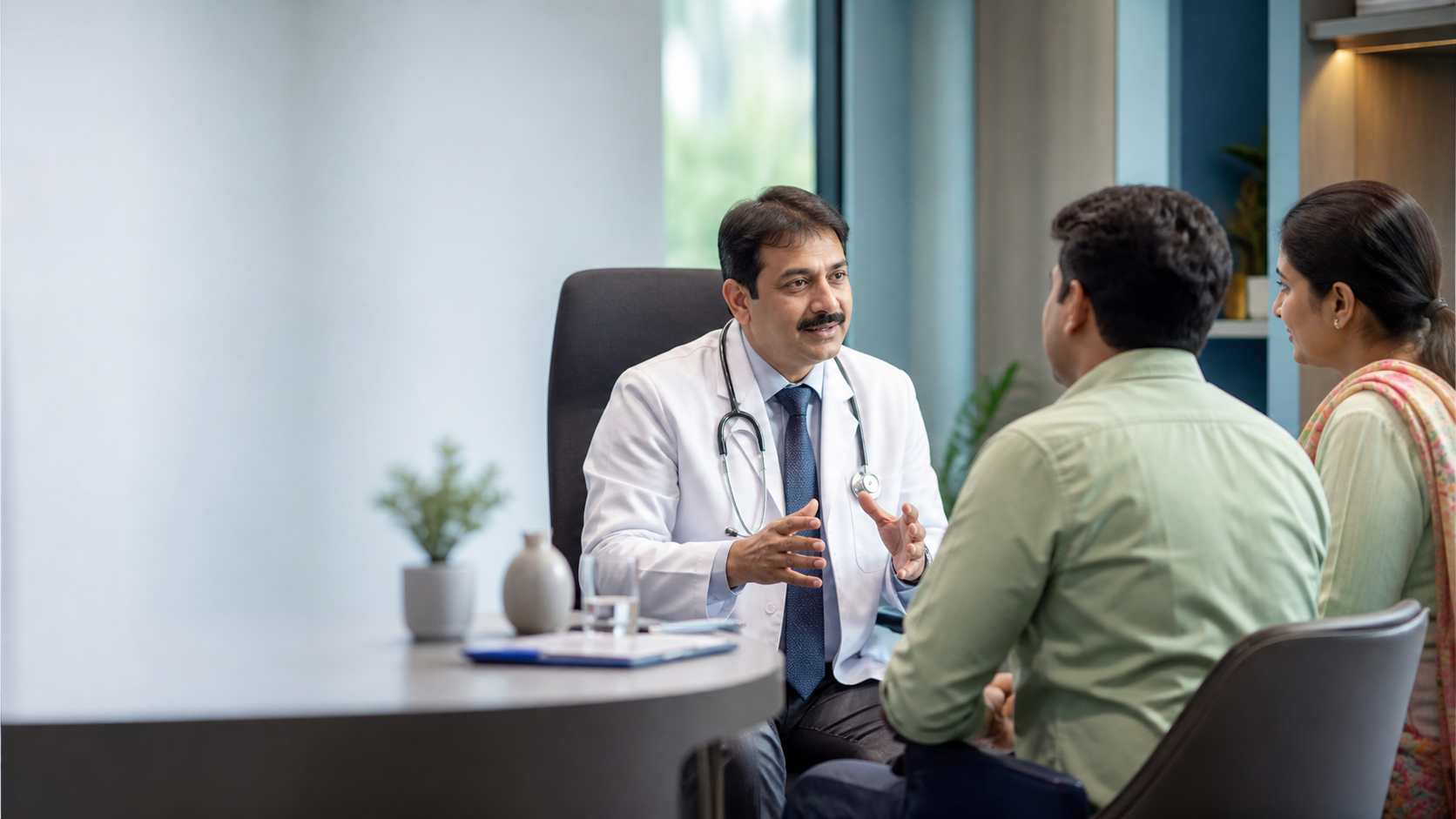 Doctor speaking with a patient